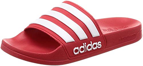 Adidas Adilette Cloudfoam Slides Chanclas Unisex, Rojo (Scarlet/Footwear White), 38 EU (5 UK)