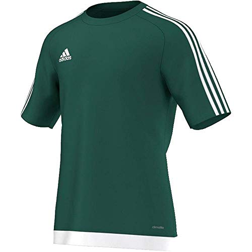 adidas Estro 15 JSY - Camiseta para hombre, color verde opalo/blanco, talla L