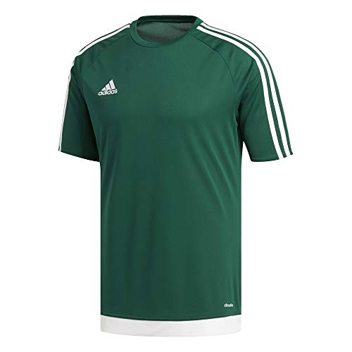 adidas Estro 15 JSY - Camiseta para hombre, color verde opalo/blanco, talla L