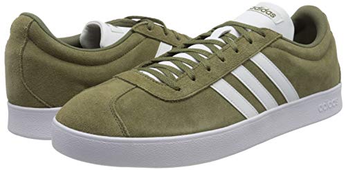 adidas Vl Court 2.0, Zapatillas de Skateboard para Hombre, Verde (Raw Khaki/Ftwr White/Ftwr White), 41 1/3 EU