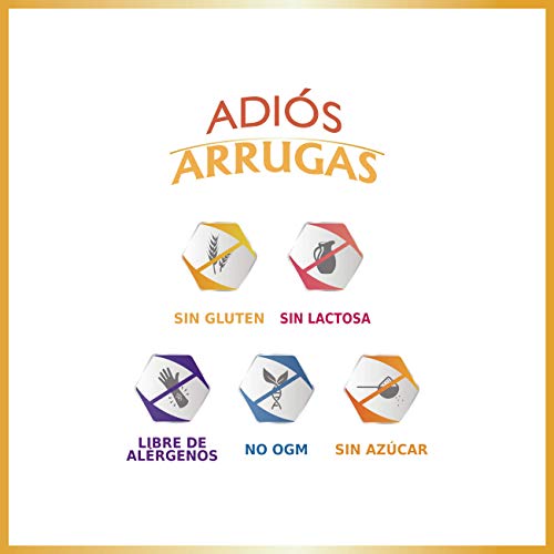 ADIÓS ARRUGAS | Previene y elimina las Arrugas | Piel más Hidratada, Firme y Rejuvenecida | Colágeno Hidrolizado + Ácido Hialurónico + Coenzima Q10 + Ácido Alfa Lipoico + Vitamina C | 50U.