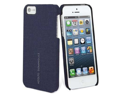 Adolfo Dominguez ADCT002 - Carcasa en cuero para móvil Apple iPhone 5, color azul marino