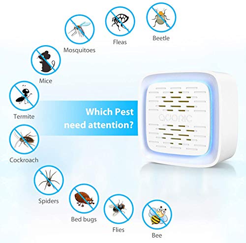 ADORIC Repelente Ultrasónico Mosquitos Control de Plagas para Las Moscas, Cucarachas, Arañas, Hormigas, Ratas y Ratones, Insectos Antimosquitos Eléctrico Extra Fuerte para Interiores (2 Packs)