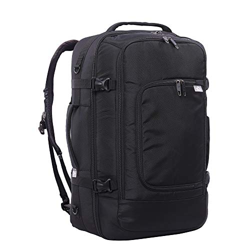 Aerolite 55x35x20cm Equipaje de Mano Equipaje de Cabina 39L 3 en 1 Mochila/Bolsa/Bolsón de Viaje para Ordenador de 38cm y Ropa 55x35x20 Negra