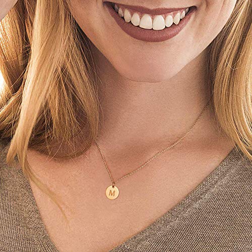 AFSTALR Colgantes Iniciales Mujer Oro Collar Letras F con Corazón Nombre Redondo Personalizado Letras Joyería Regalo de Cumpleaños