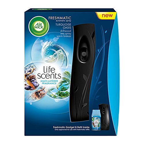 Air Wick - Ambientador Freshmatic Life Scents Oasis, color Negro