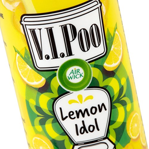 Air Wick VIPoo Lemon Idol - Spray ambientador para inodoros con olor a limón, 55 ml