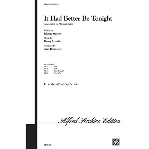 Alfred 00-28674 m-s vale que sea esta noche-grabada por Michael Buble - Music Book