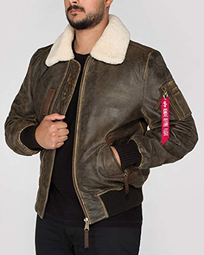 ALPHA INDUSTRIES Injector III Leather, vintage brown, L para Hombre