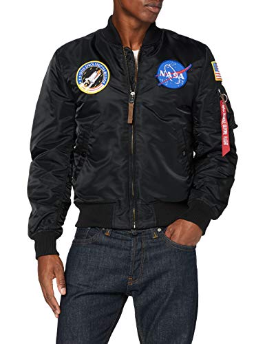 ALPHA INDUSTRIES MA-1 VF NASA, Schwarz (Black 03), XXL para Hombre