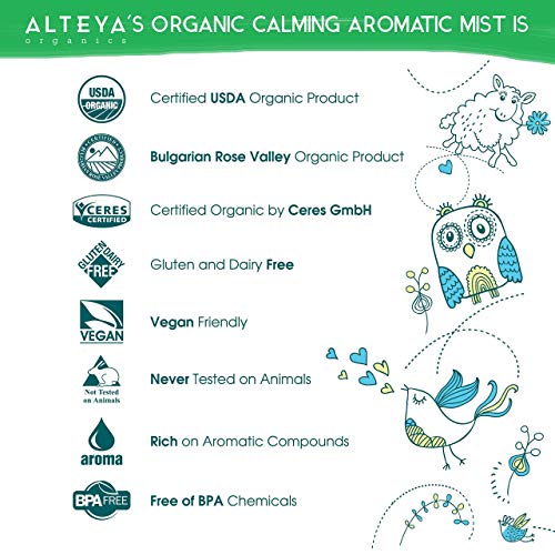 Alteya Organic Bruma Calmante para Bebé 110 ml – USDA Certificado Puro Bio Producto Natural Relajante