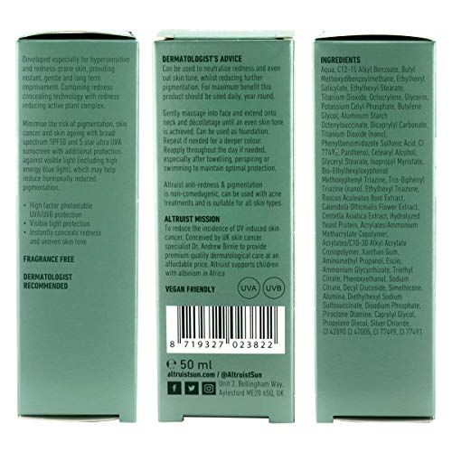 Altruist Anti Redness Spf 50 50 Ml - 1 unidad