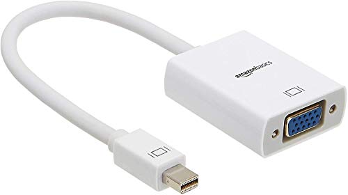 AmazonBasics - Adaptador de pantalla de Mini DisplayPort a VGA, compatible con Apple