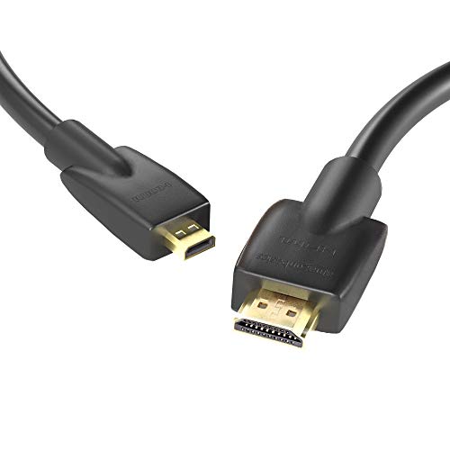 AmazonBasics - Cable adaptador Micro HDMI a HDMI - 1,83 m (estándar más reciente)