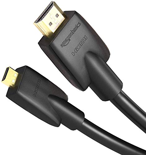 AmazonBasics - Cable adaptador Micro HDMI a HDMI - 1,83 m (estándar más reciente)