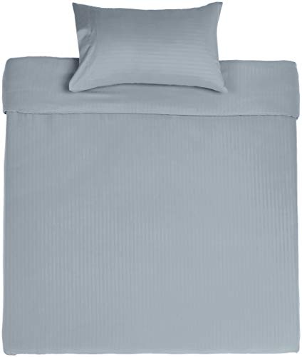 AmazonBasics - Juego de ropa de cama con funda nórdica de microfibra y 1 funda de almohada - 135 x 200 cm, gris scuro