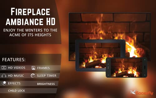 ambiente de chimenea HD gratis: disfrute de las vacaciones de Navidad de invierno a la altura de su altura en su televisor HDR 4K y dispositivos de fuego como fondo de pantalla y tema para mediación y