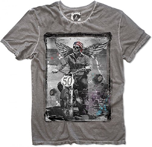 Amplified Winged Biker – Camiseta charcoal S