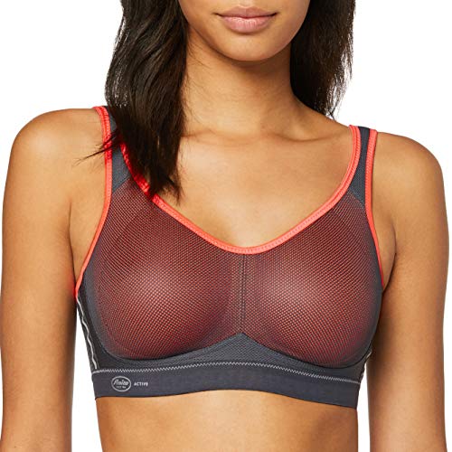 Anita Sport-BH Sujetador Deportivo, Multicolor (Coral/Anthrazit 595), 100A (Talla del Fabricante: 85A) para Mujer