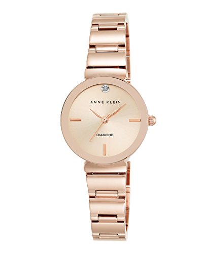 Anne Klein Reloj de Cuarzo para Mujer con Esfera de Oro Rosa, Pantalla Analógica y Pulsera de aleación AK/N2434RGRG