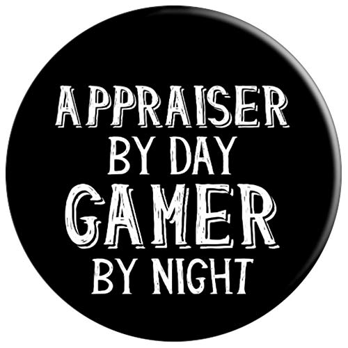 Appraiser By Day Gamer By Night - Gift For Appraisers PopSockets Agarre y Soporte para Teléfonos y Tabletas