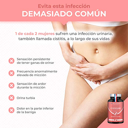 Arándanos Rojos Cápsulas con Hibisco y D-Manosa | 100% Natural Prevenir Infecciones Urinarias Cistitis Recurrentes | Vegano, Sin Gluten Sin Lactosa Sin OGM | Hombres y Mujeres Fabricado Francia