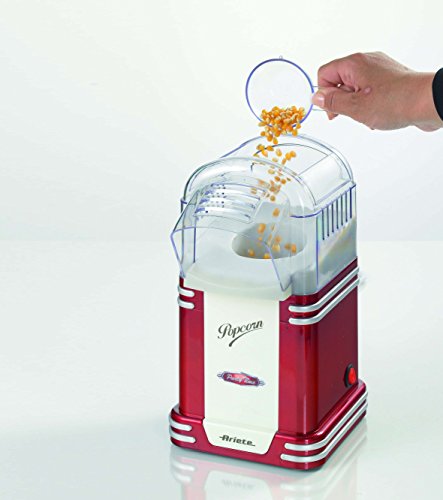 Ariete Party Time Maquina de Palomitas, 1100 W, Color Rojo y Blanco