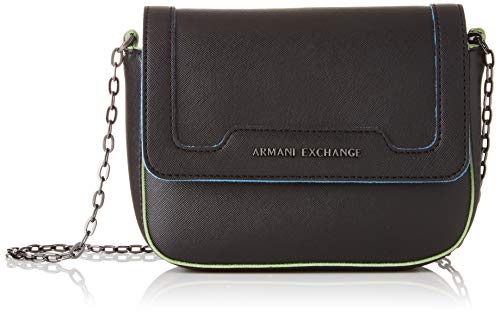 Armani Exchange - Crossbody Bag Colorful, Shoppers y bolsos de hombro Mujer, Negro (Black), 15x6.5x20 cm (B x H T)