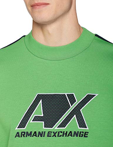 Armani Exchange Logo Knit suéter, Verde (C.Green out/Bros Bc0 2864), XX-Large para Hombre