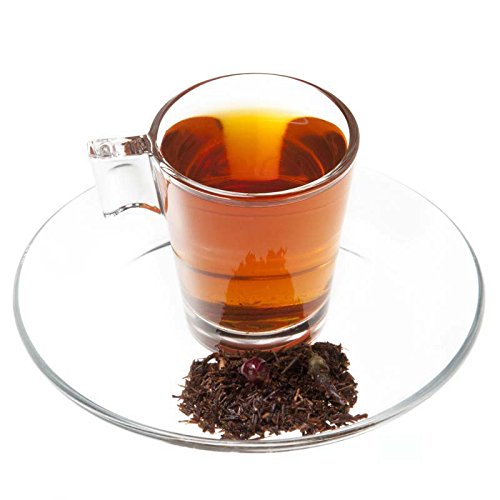 Aromas de Té - Té Infusión Rooibos Alhambra a Granel Afrutado Relajante y Digestivo con Brotes de Malva, Frambuesas, Pasas Liofilizadas y Granos de Granada, 100 gr