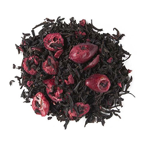 Aromas de Té - Té Negro Frutos Rojos a Granel con Frambuesa Arándano Antioxidante Diurético sabor suave y dulce, 100 gr