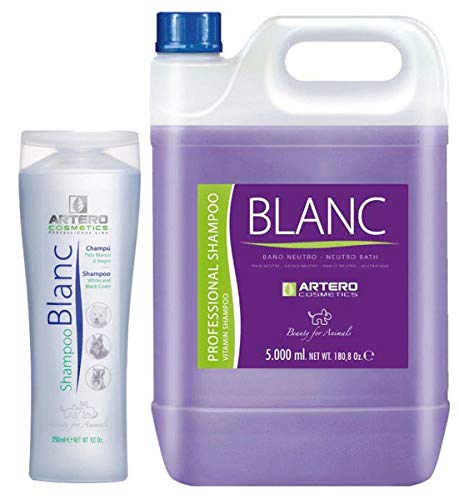 Artero Blanc, Champú para Perros de Pelo Blanco o Negro. (250 ml)