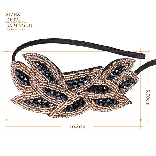 ArtiDeco 1920 - Diadema de los años 20 para mujer, accesorio para disfraz de Gatsby dorado dorado talla única