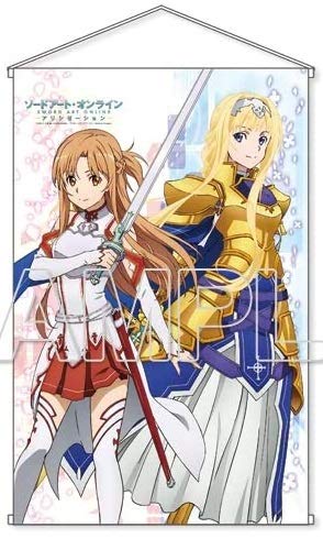 ASCII Media Works Sword Art Online Ali Shea internalization Asuna & Alice Knight Ver. HD Tapestry Side Length of About 72.8cm ~ 51.5cm Horizontal