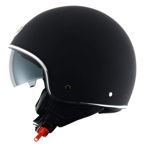 Astone Helmets - Minijet 66 - Casque jet vintage - Casque style rétro US - Casque de moto en polycarbonate - matt black L