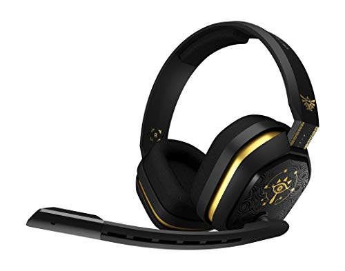 ASTRO Gaming A10 Auriculares alámbricos The Legend of Zelda, Ligeros y Resistentes, Dolby Atmos, Clavija de 3.5 mm, para Xbox Series X|S, Xbox One, PS5, PS4, Switch, PC, Mac, móvil, Negro/Dorado