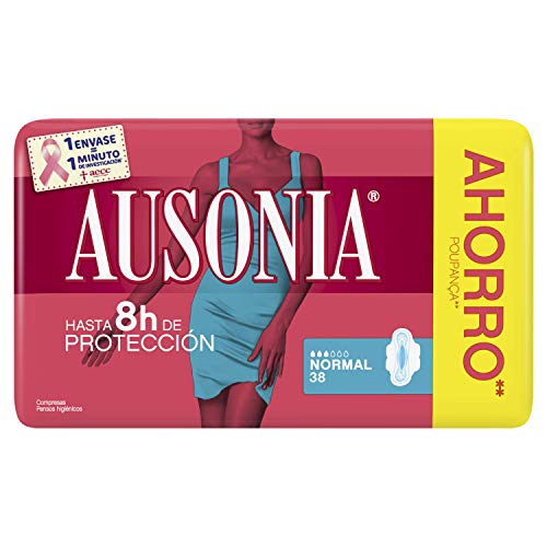 Ausonia Normal Protegeslips 38 Unidades, Sistema No Olor, Máxima Protección Diaria