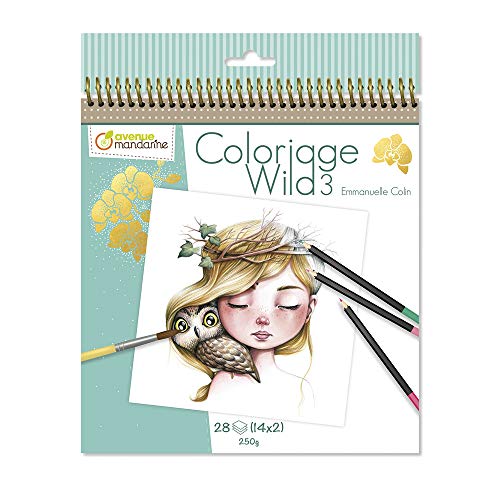 Avenue Mandarine - Cuaderno de colorear Wild 3 by Emmanuelle Colin (Edición colector) (GY077C)