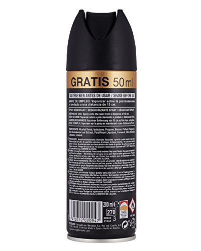 Babaria Body Spray Corporal para Hombre - 6 Paquetes de 200 ml - Total: 1200 ml