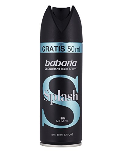 Babaria Desodorante SPRAY corporal splash hombre sin aluminio 200ml