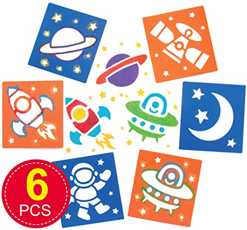 Baker Ross- Plantillas del Sistema Solar (Pack de 6) para manualidades infantiles