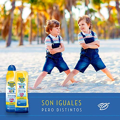 Banana Boat KIDS Advanced Protection - Loción Solar Protectora para Niños con Protección SPF 50, Fórmula Anti-Arena y muy Resistente al Agua, Crema Solar 180 ml