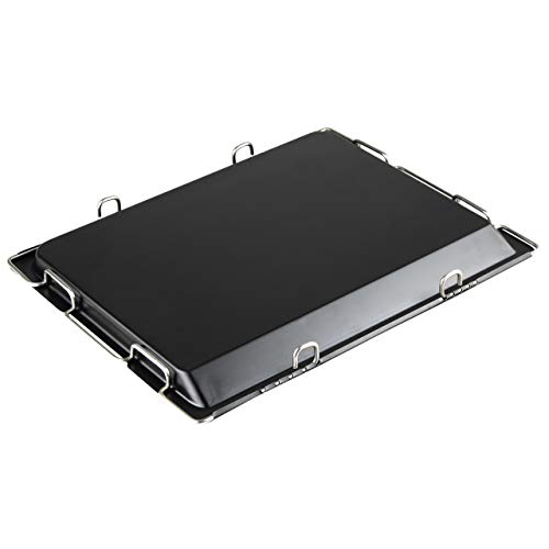 Bandeja para horno universal con asas de acero inoxidable - ajustables 41-51 cm - antiadherente