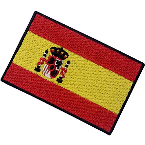 Bandera de España Español EEmblema nacional Parche Bordado de Aplicación con Plancha