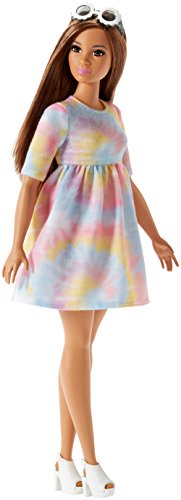 Barbie Fashionista, Muñeca Tie-Dye, juguete +3 años (Mattel FJF42) , color/modelo surtido