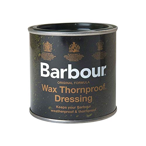 Barbour  – Producto de cera impermeabilizante, lata, impermeable, protege contra espinas, para ropa, chaquetas, 200 ml