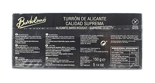 Bartolomé desde antes de 1837 Pack 2 Cajas Turrón - Alicante y Jijona - 2 x 150 Gramos