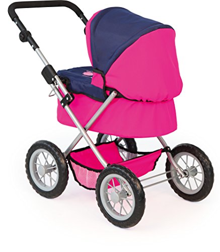 Bayer Design 13013AA Trendy - Cochecito de muñeca, color rosa y azul