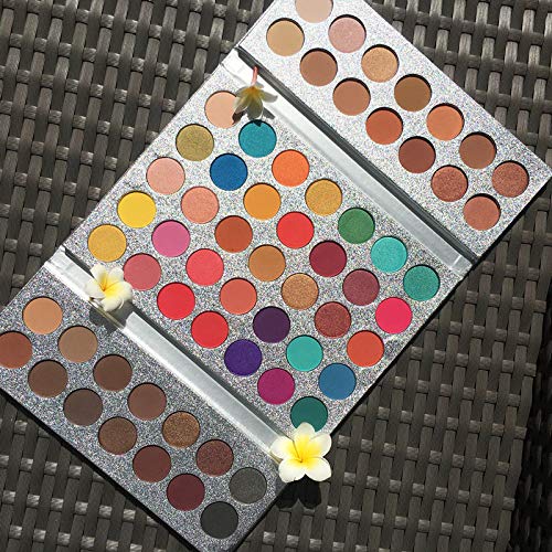 Beauty Glazed 63 Colores De Sombra De Ojos Polvo De Sombras De Colores Conjunto De Paleta Paleta De CosméTicos Mate Brillante Sombra De Ojos,Profesional Cosmético de Sombra de Ojos Paleta