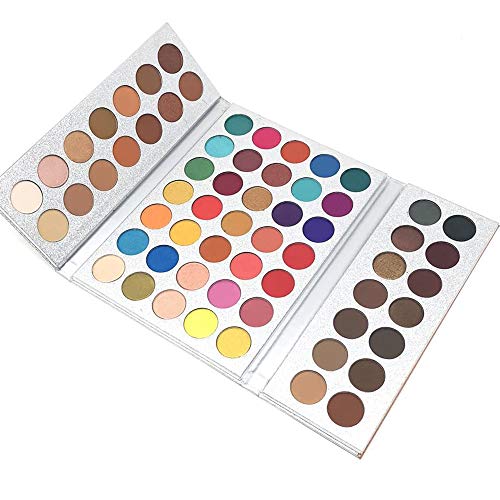 Beauty Glazed 63 Colores De Sombra De Ojos Polvo De Sombras De Colores Conjunto De Paleta Paleta De CosméTicos Mate Brillante Sombra De Ojos,Profesional Cosmético de Sombra de Ojos Paleta